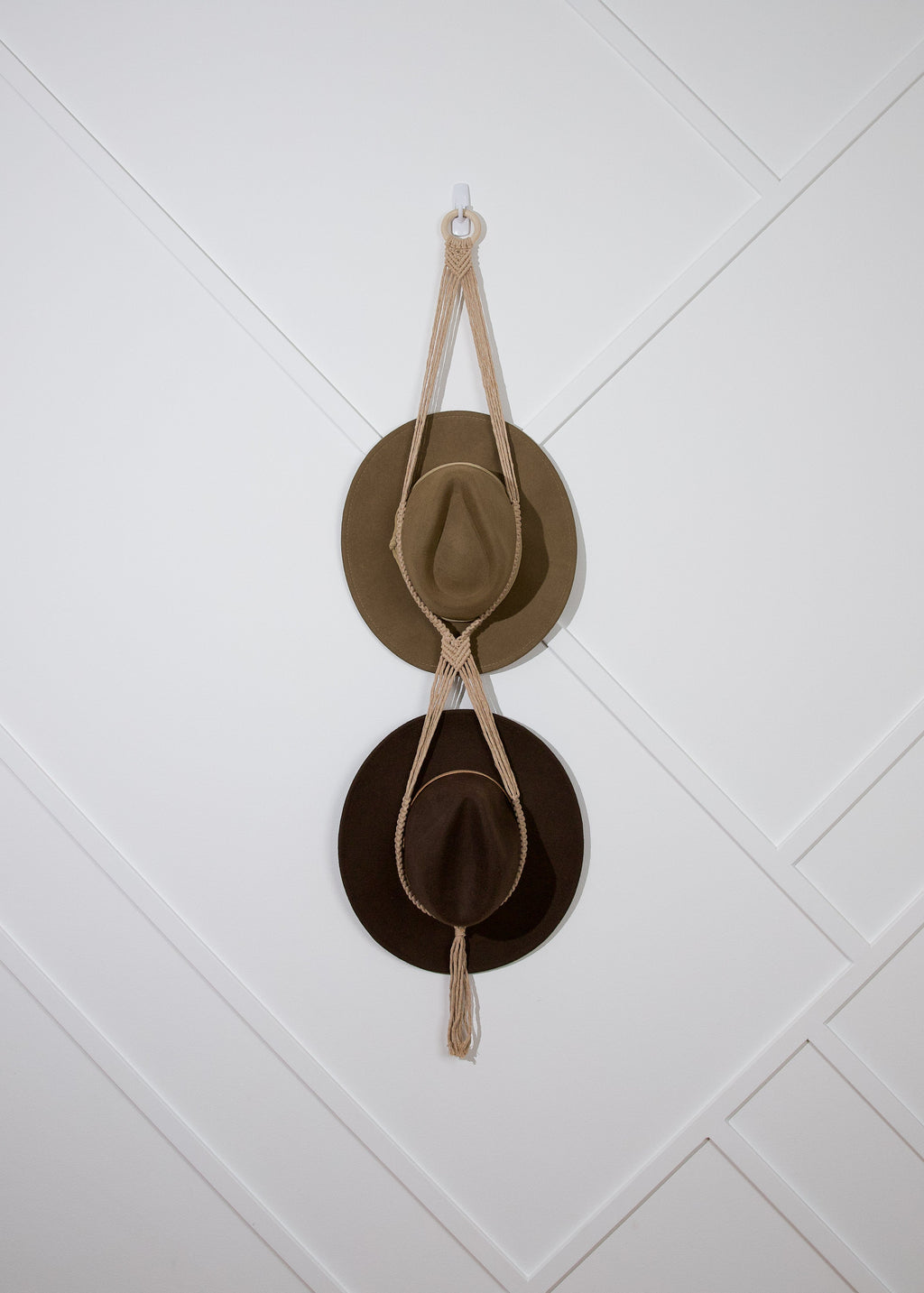 Macrame Hat Hanger Double