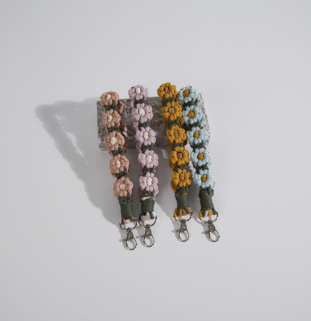 Macrame Daisy Wristlet - New Colours