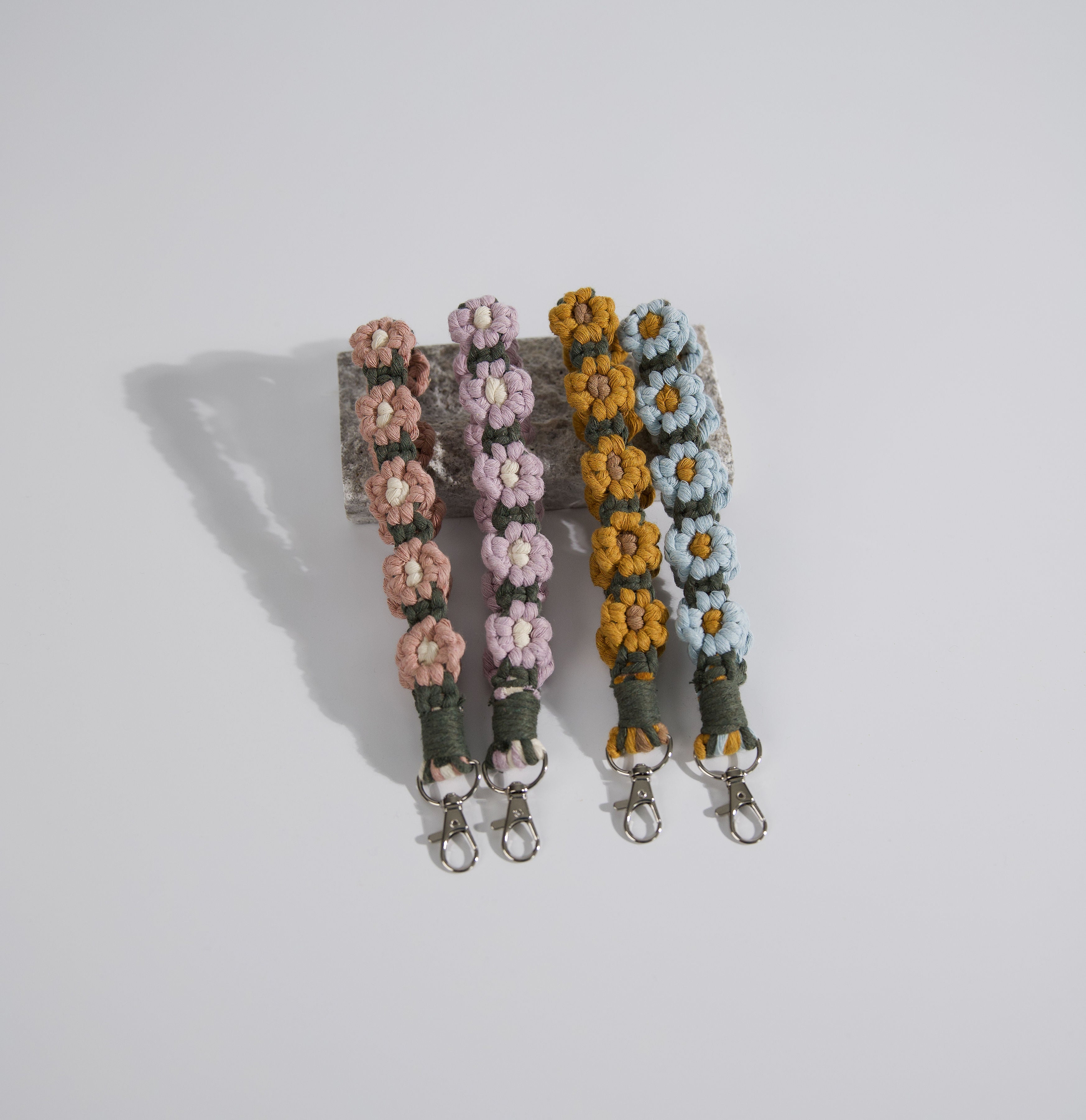 Macrame Daisy Wristlet - New Colours