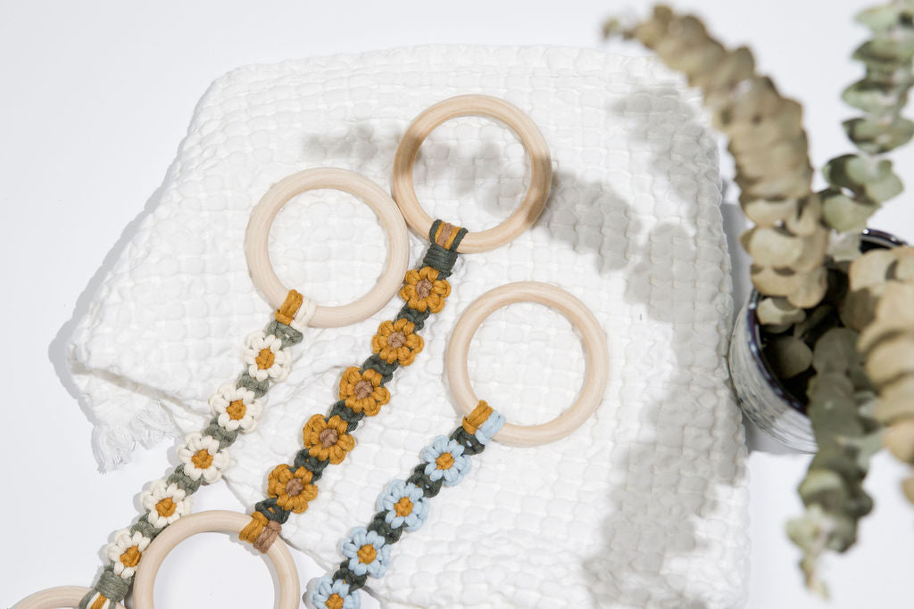 Macrame Daisy Tea Towel Holder - New Colours
