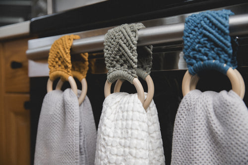 Classic Macrame Tea Towel Holder