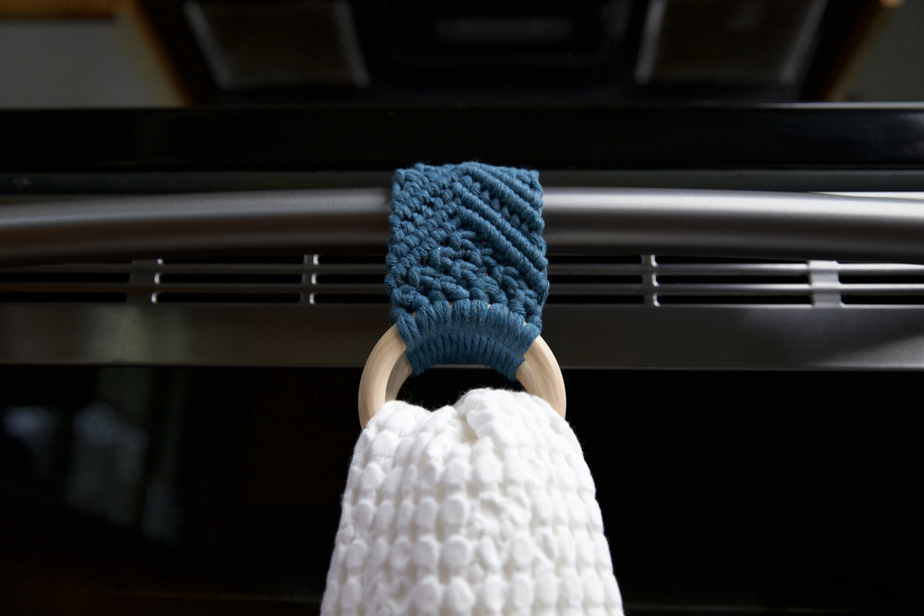Classic Macrame Tea Towel Holder