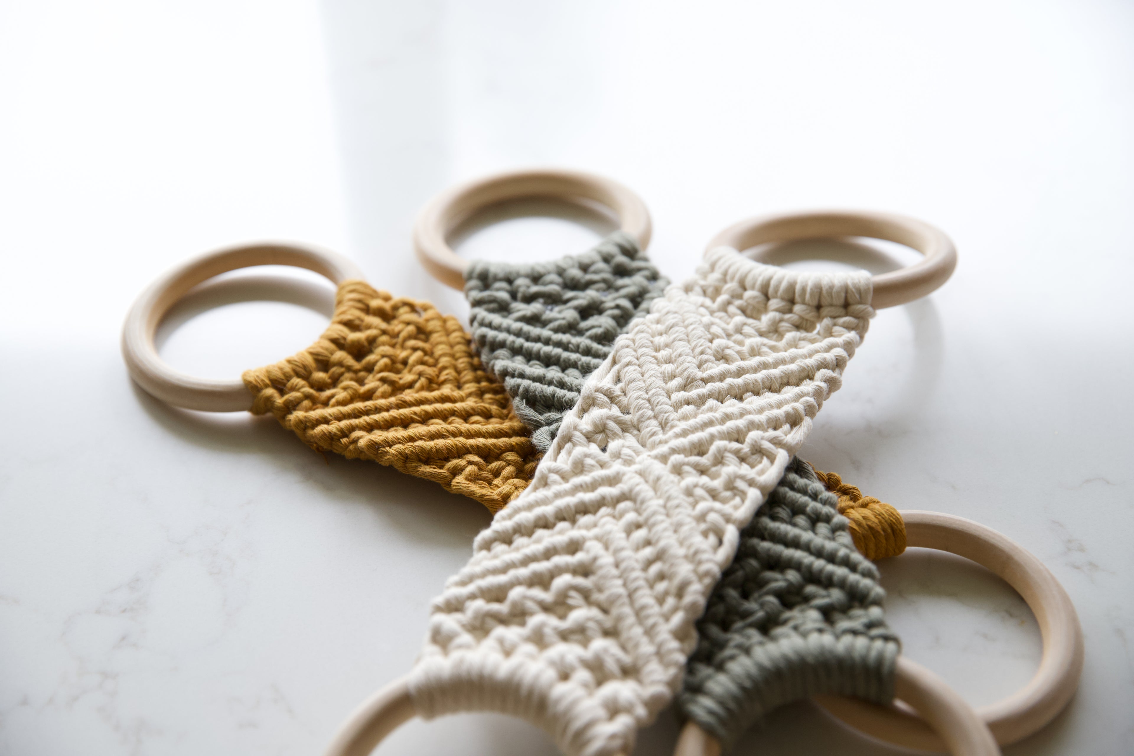 Classic Macrame Tea Towel Holder