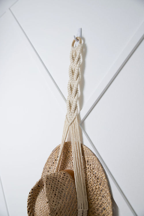 Braided Macrame Hat Hanger