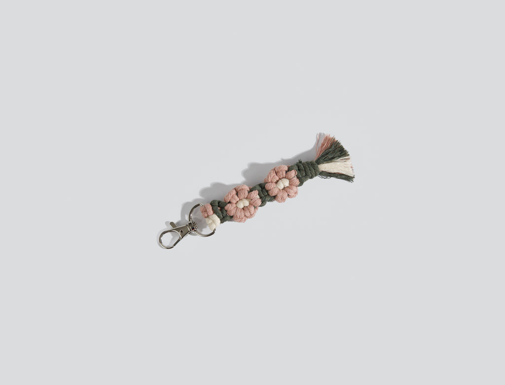 Macrame Daisy Keychain - New Colours