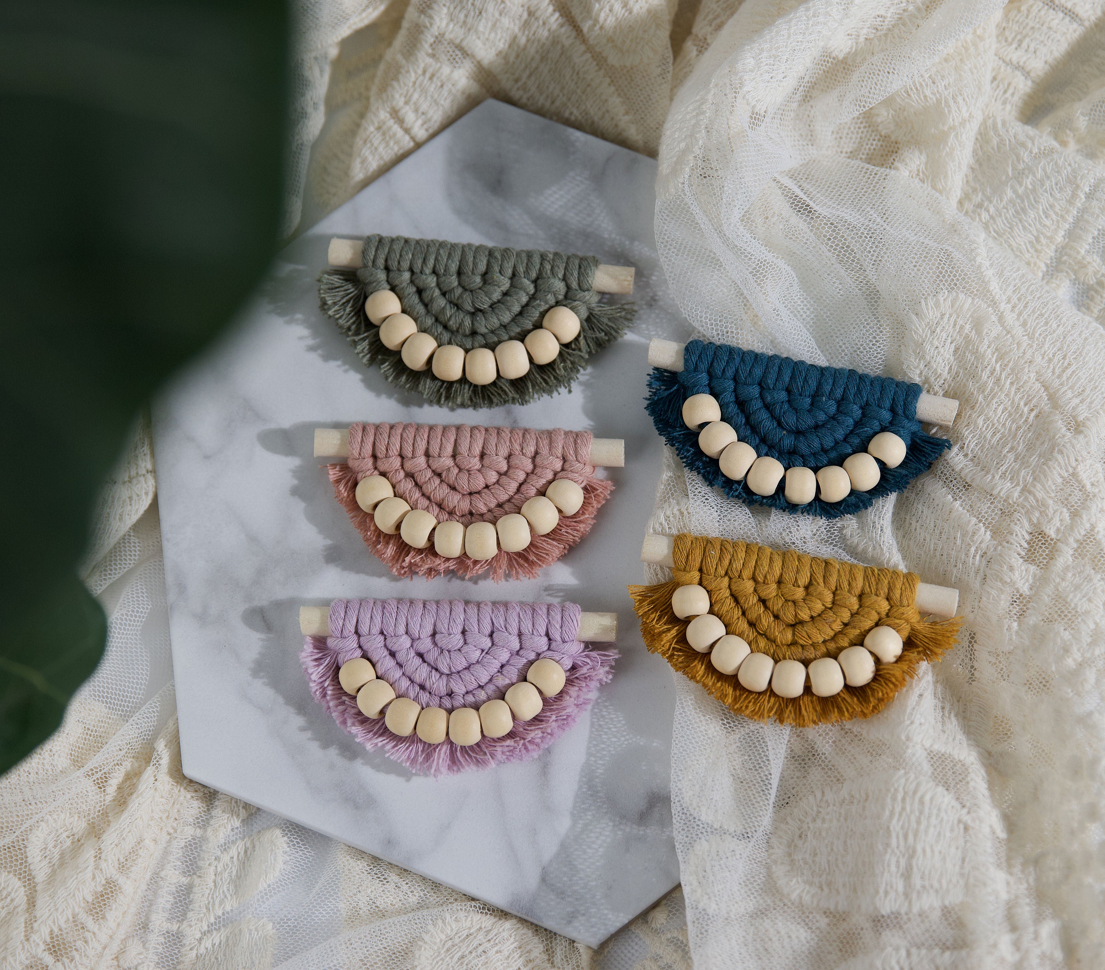 Macrame Car Vent Clip Diffuser