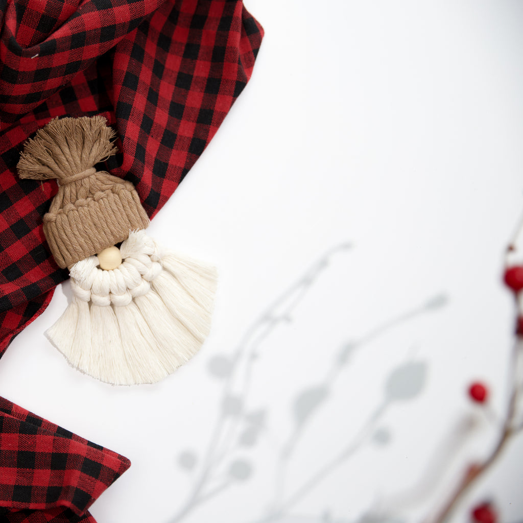 Macrame Gnome Ornament
