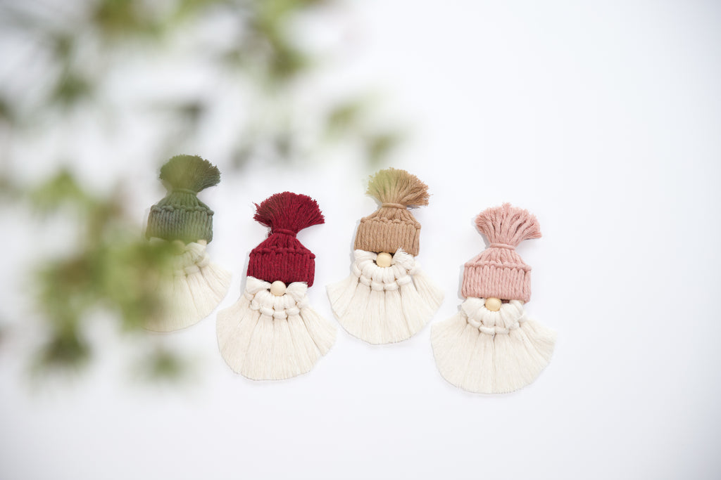 Macrame Gnome Ornament