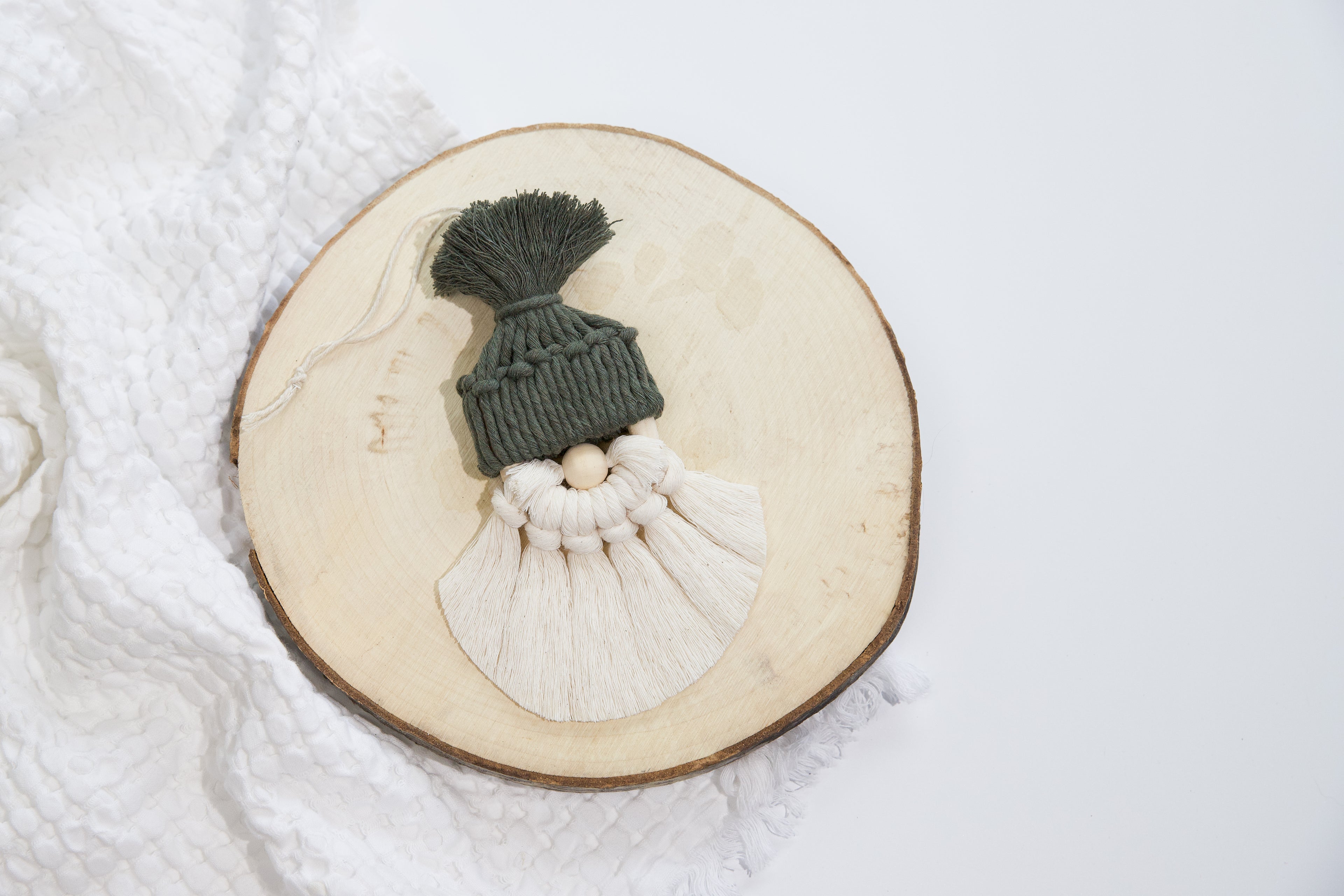 Macrame Gnome Ornament