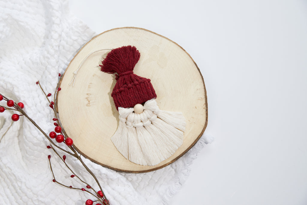 Macrame Gnome Ornament