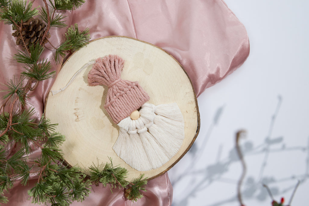 Macrame Gnome Ornament